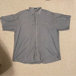 Men’s Blue Button Up Short Sleeve Shirt